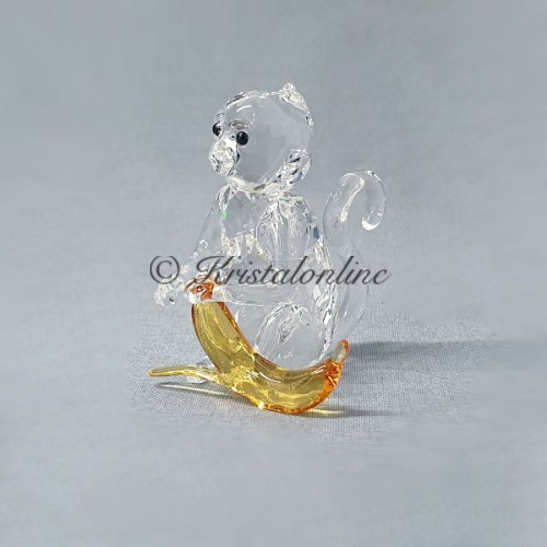 Swarovski Crystal | Silver Crystal | Rare Encounters | Monkey with banana | 5524239